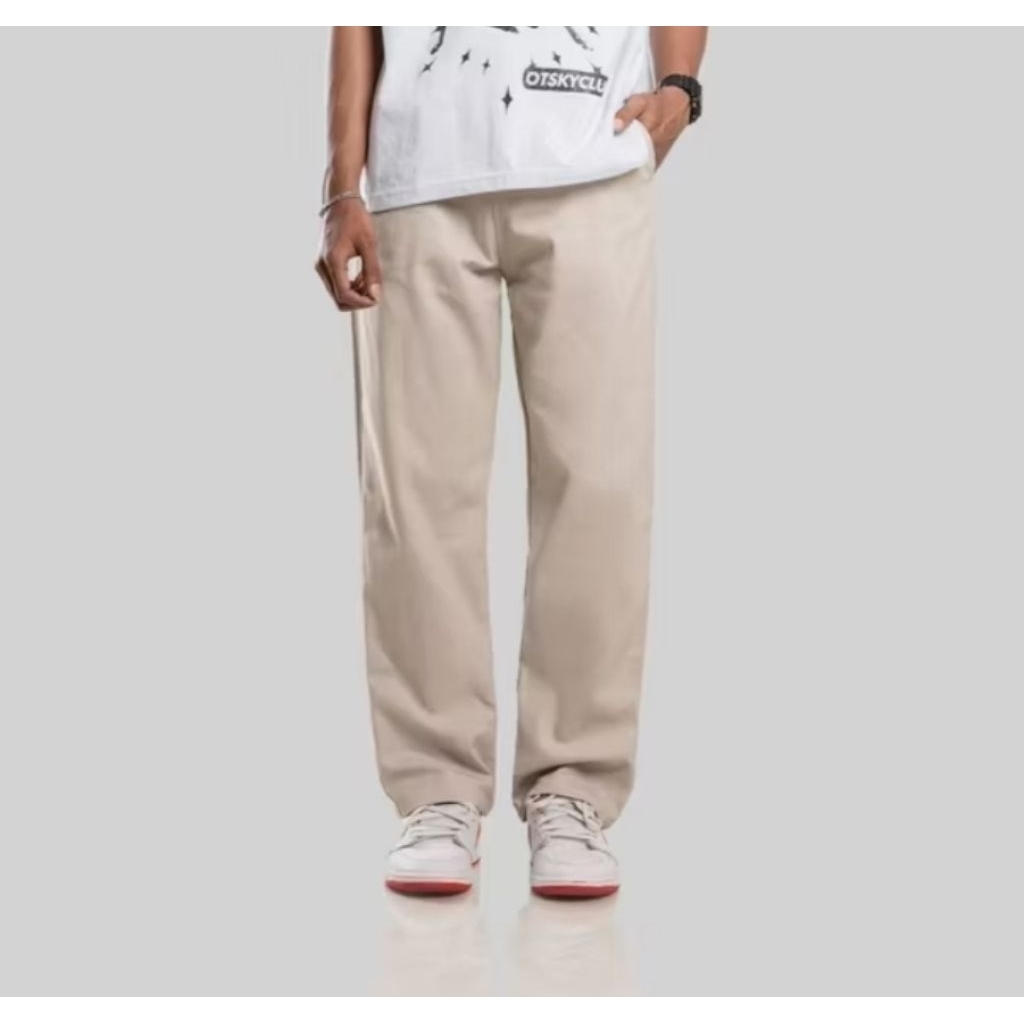 (Preloved like new) Celana Chino Khaki/Cream