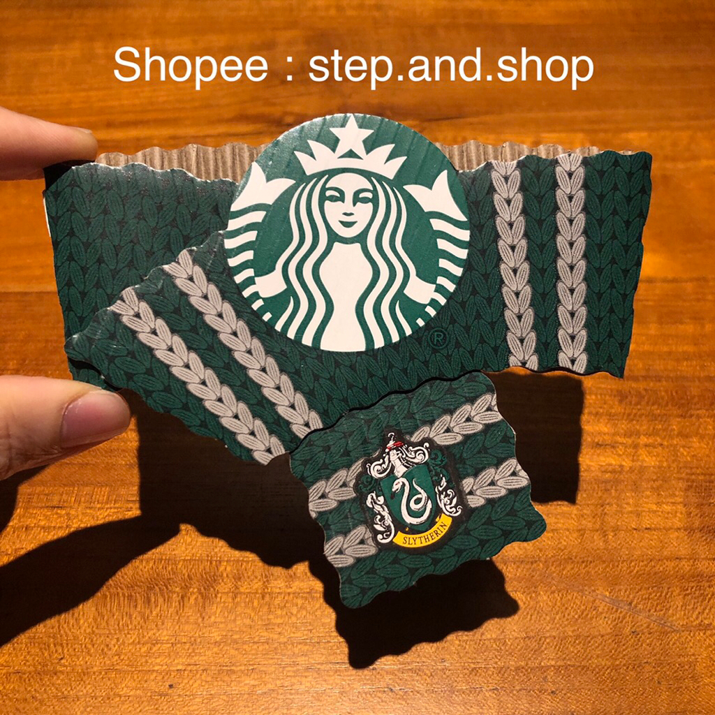 Starbucks Paper Cup Sleeves Harry Potter Ed - Slytherin - Limited Edition