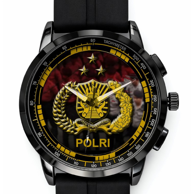 Jam Tangan POLRI Edition – Custom Pria Logo Polisi