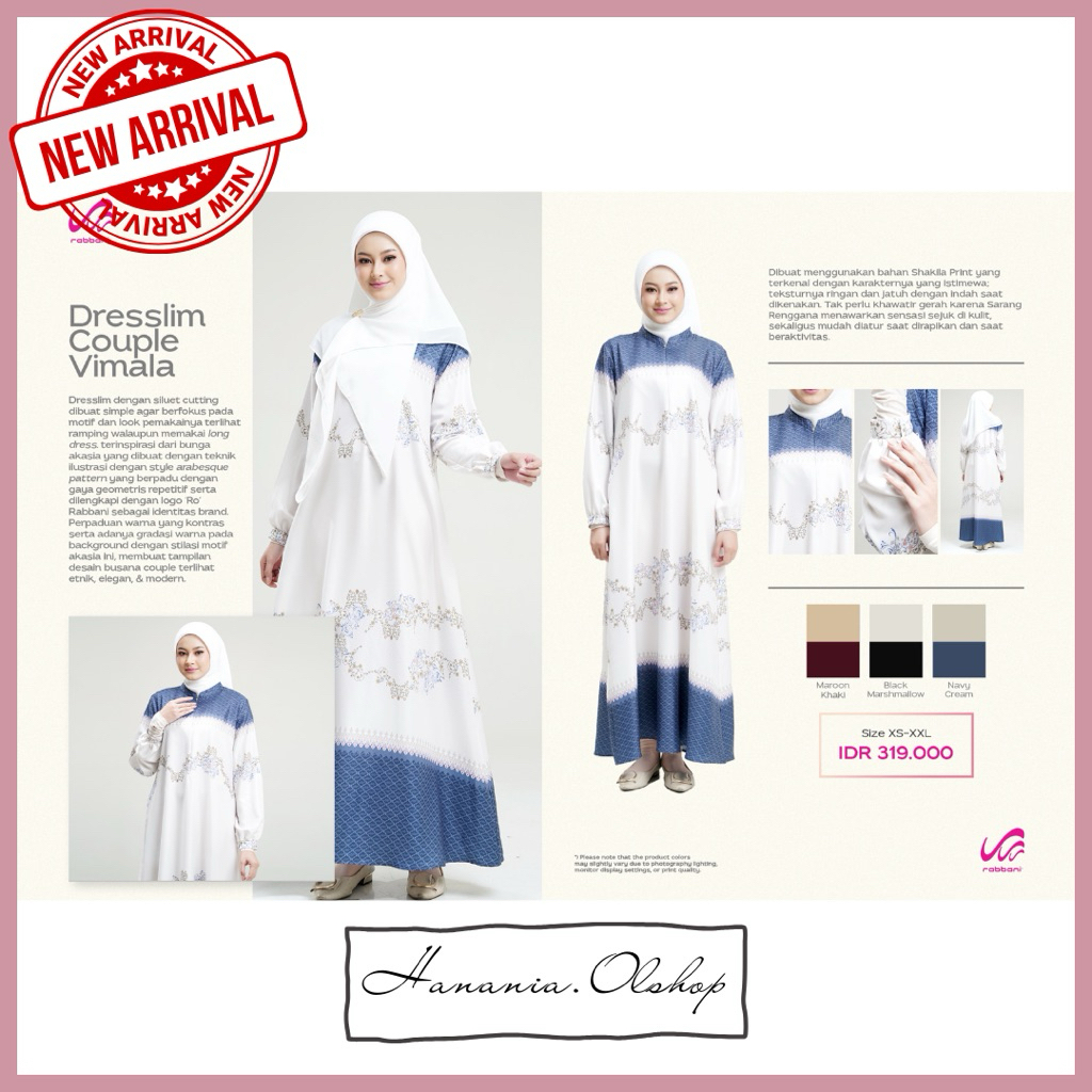 DISKON RABBANI - NEW ARRIVAL Dresslim Couple Vimala Rabbani | couple rabbani | couple lebaran | baju