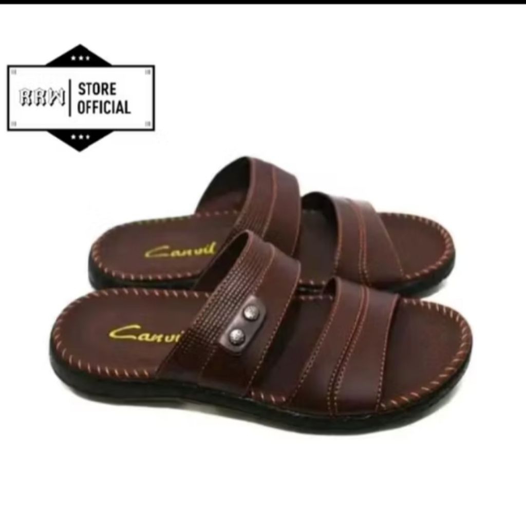PROMO SANDAL CARVIL RAMADHAN SALLE SANDAL KULIT PRIA SANDAL SLOP SANDAL JAPIT