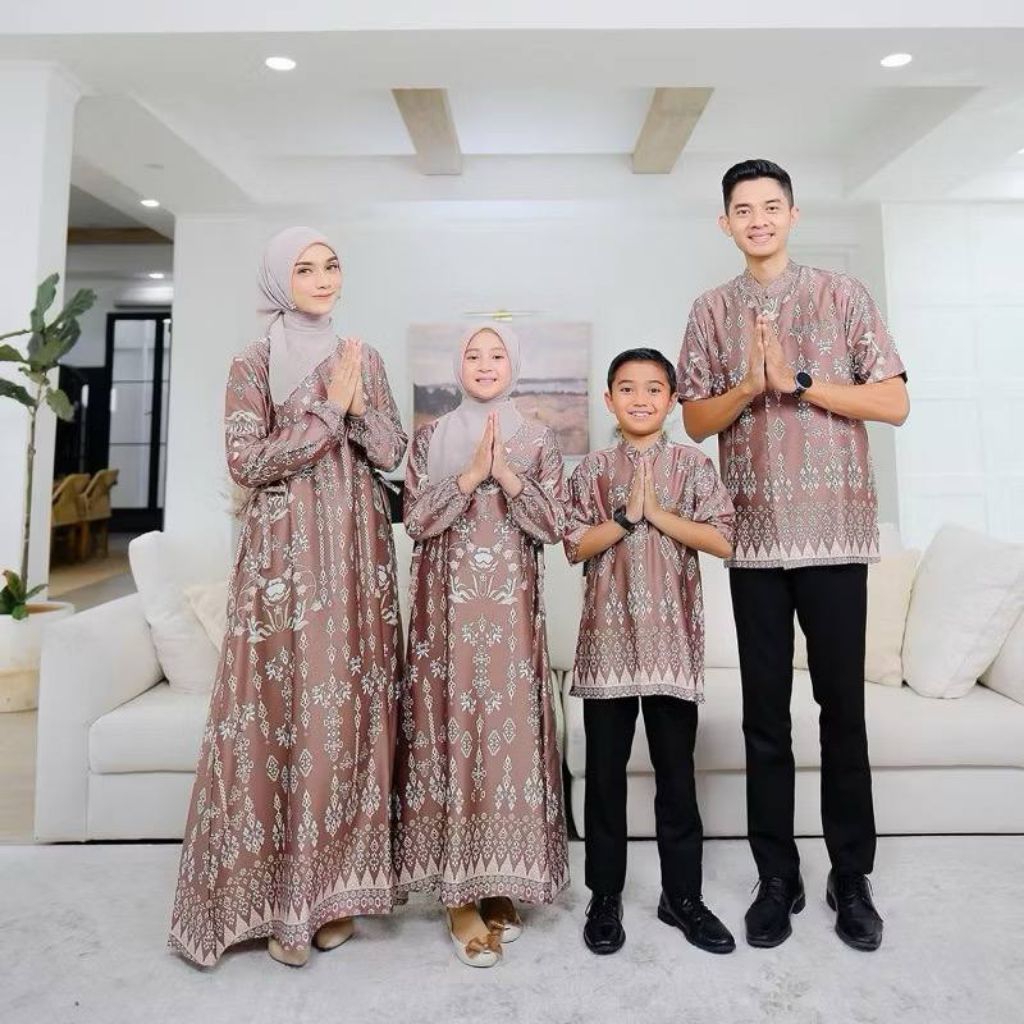 Gamis Couple Keluarga 2026 Sarimbit Keluarga Modern Set Couple Keluarga Gamis Kondangan