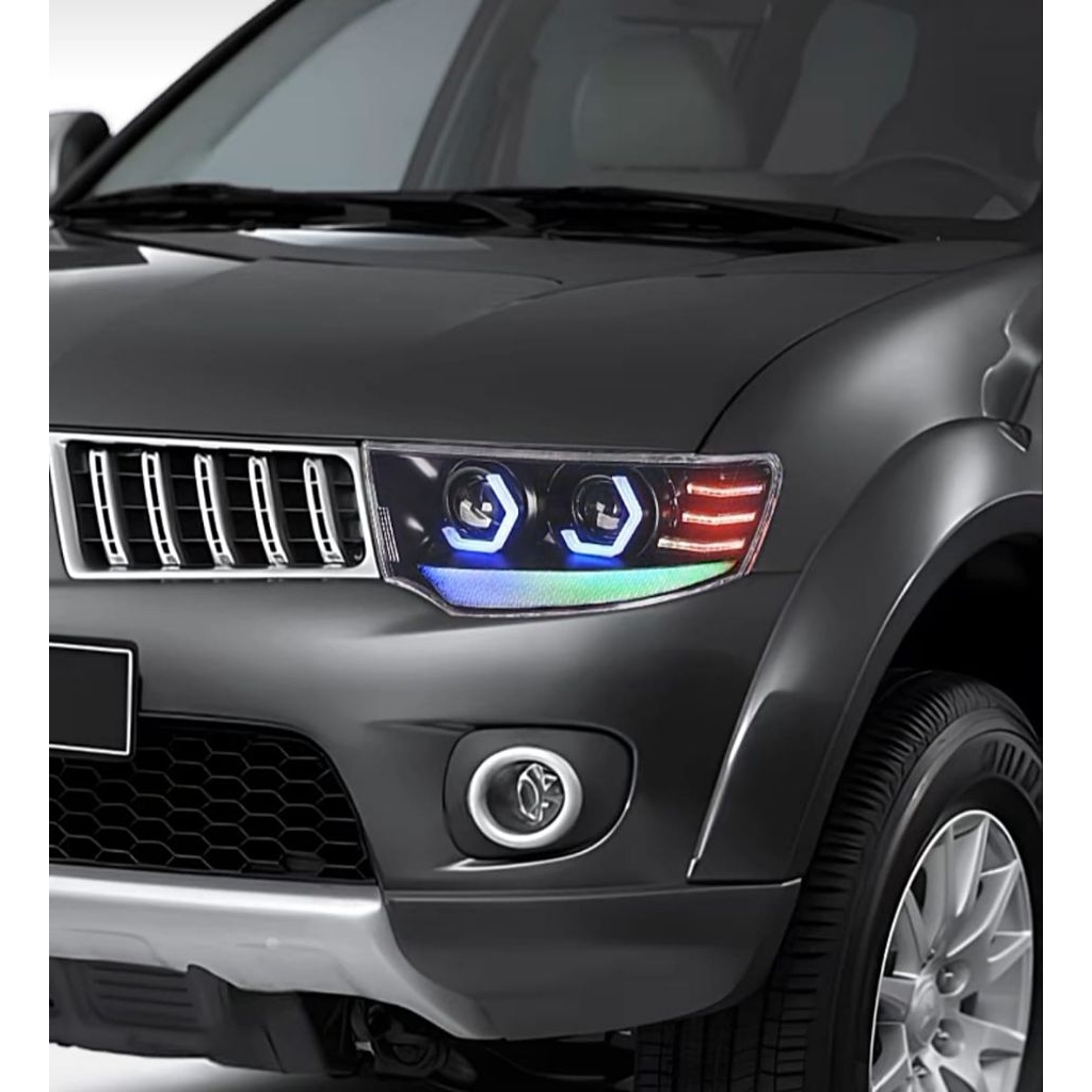 Headlamp Pajero old Dobel Biled PRO7 RGB Matrix Padlepop