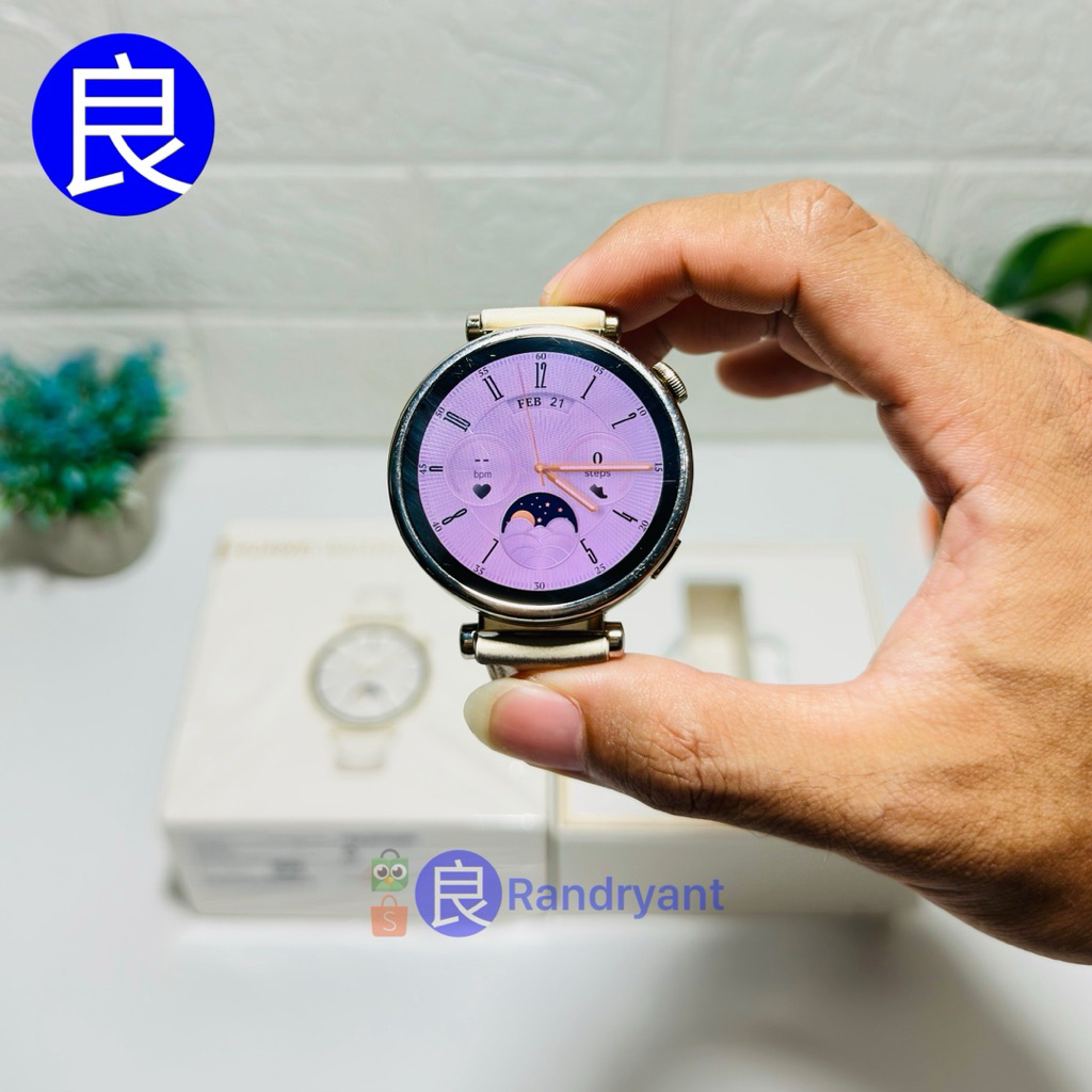 Huawei Watch GT 4 41mm White Leather Garansi Resmi Indo Fullset Ori Mulus Like New Bekas Second Kuli