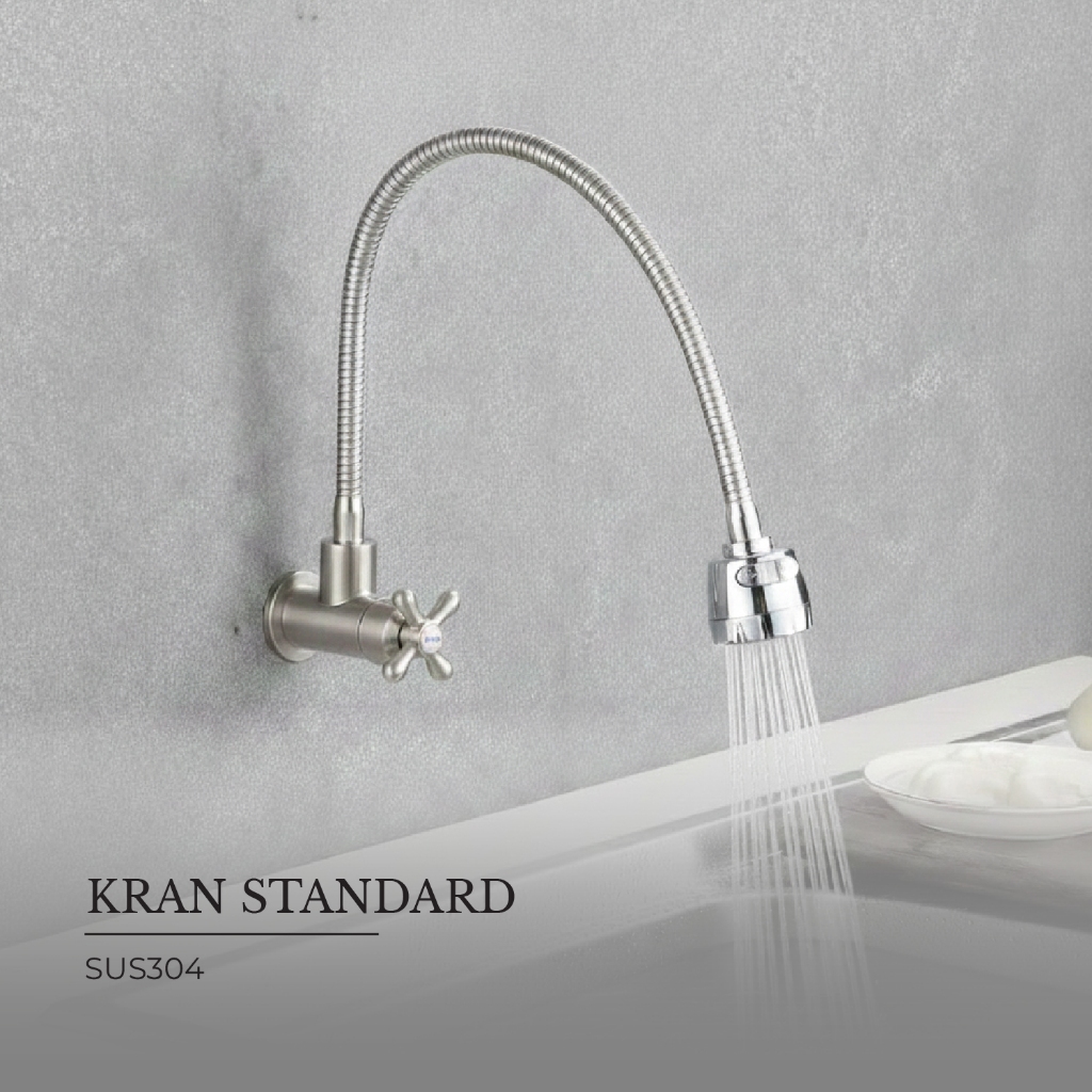 Kran Cuci Piring Angsa Fleksibel Pipa Stainless Kran Plastik Murah Kran Tembaga Kuningan Ernesto Kua