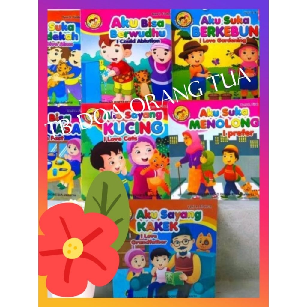 BUKU CERITA ANAK SERI BALITA PINTAR ARIF SYIFA & PUTRI BILINGUAL DUA BAHASA ORIGINAL FULL COLOUR
