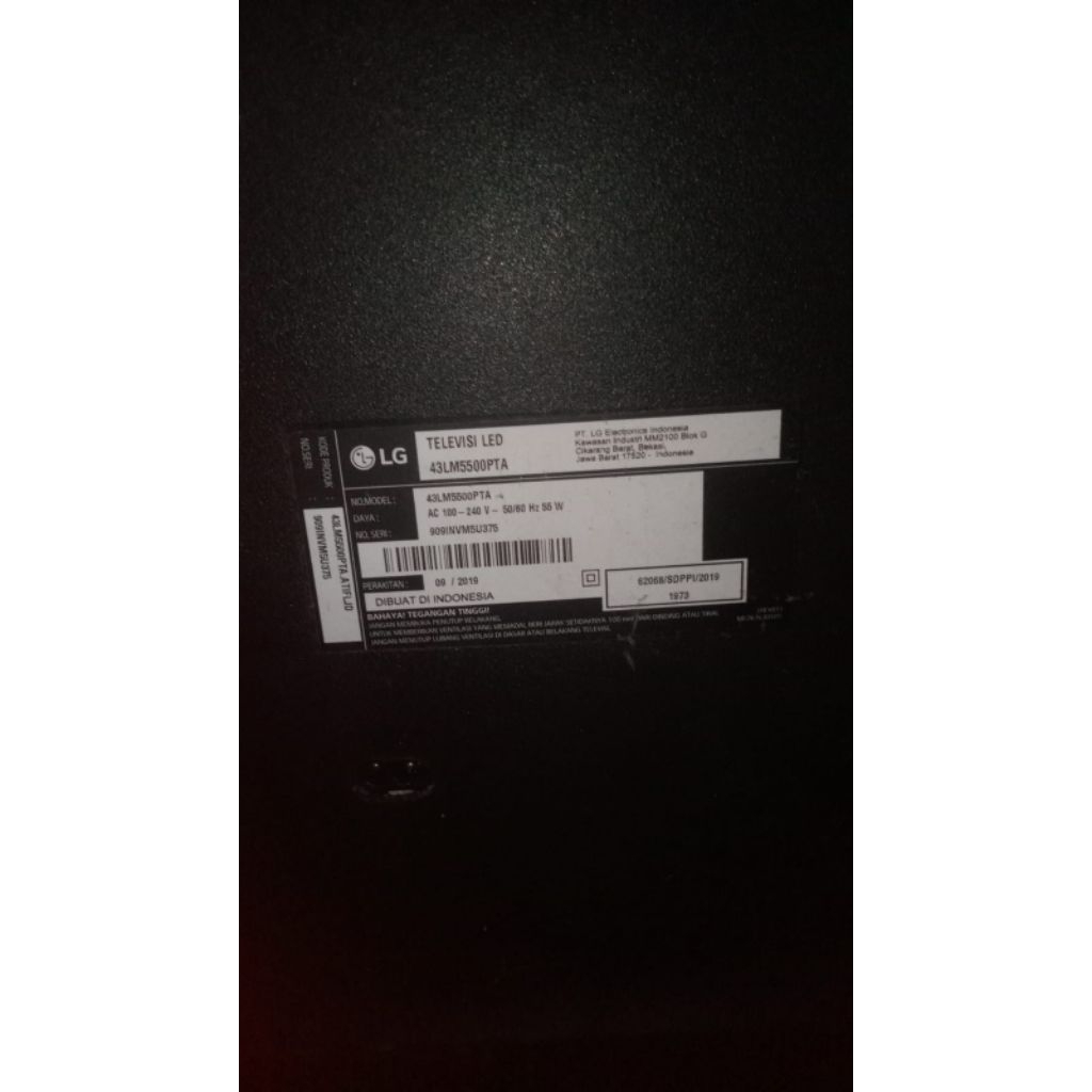 MAINBOARD TV LG 43 INCH DIGITAL 43LM5500PTA