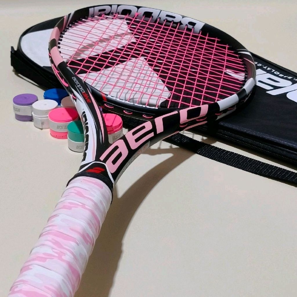 Raket Tenis Babolat Aero pro Drive Ping Pucet Combe Senar Ping Lengkap Ada Tas Pree Gripe