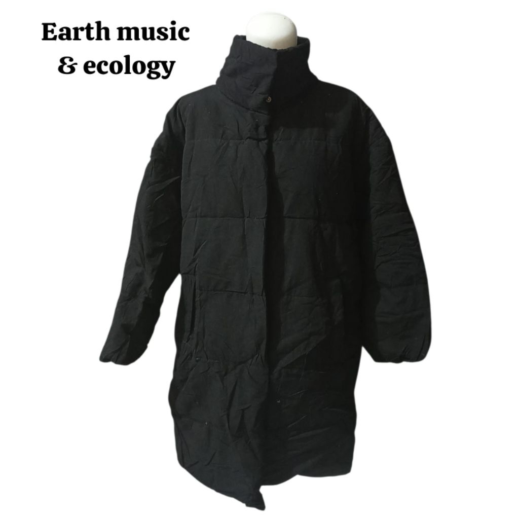 jacket bulu angsa winter earth music & ecology hitam