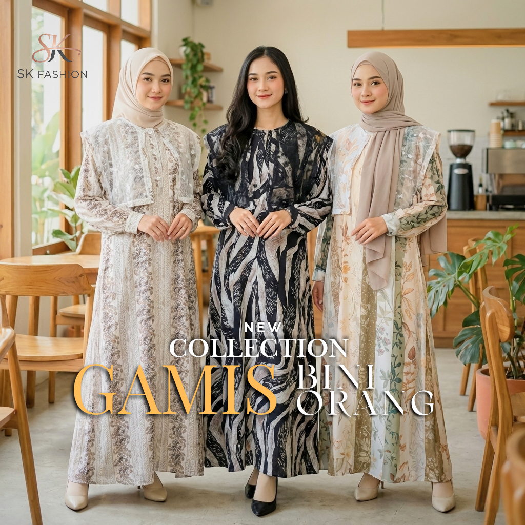 SKFASHIONID Gamis Bini Orang Tanah Abang Dress Gamis Lebaran Gamis Ramadhan Hijab Non-Hijab 2026 Tre