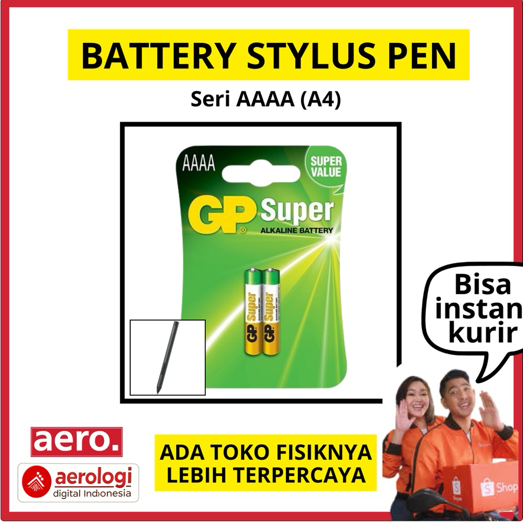 baterai Stylus pen aaaa A4 gp super alkaline battera