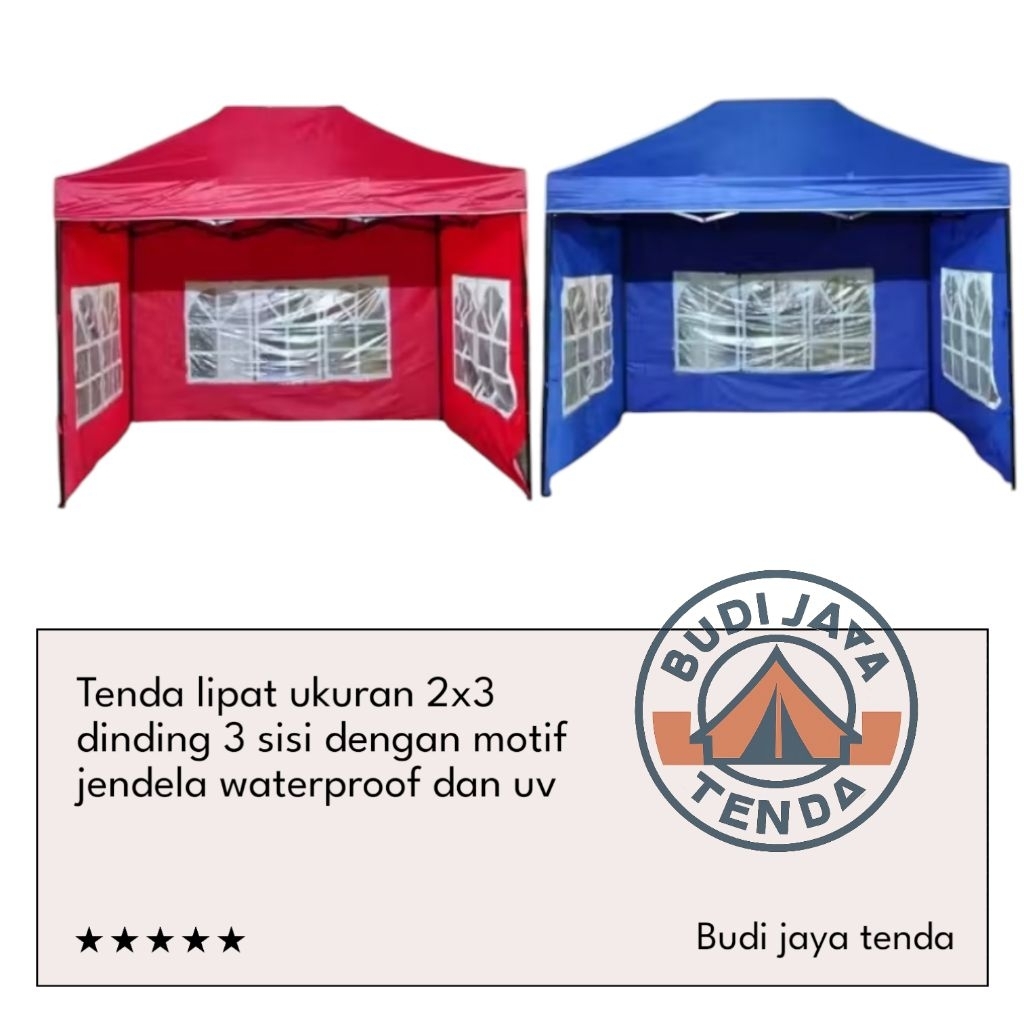 TENDA LIPAT UKURAN 2X3 DINDING MOTIF JENDELA