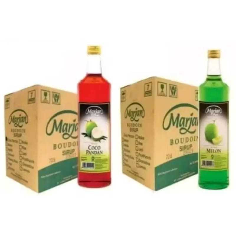 Sirup Marjan Boundoin / marjan sirup 1 dus isi 12 ukuran 460ml/ sirup marjan coco pandan dan melon