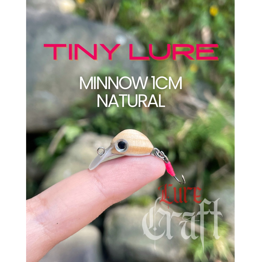 LURECRAFT 1CM TINY LURE MINNOW SINKING action natural umpan pancing lure mini