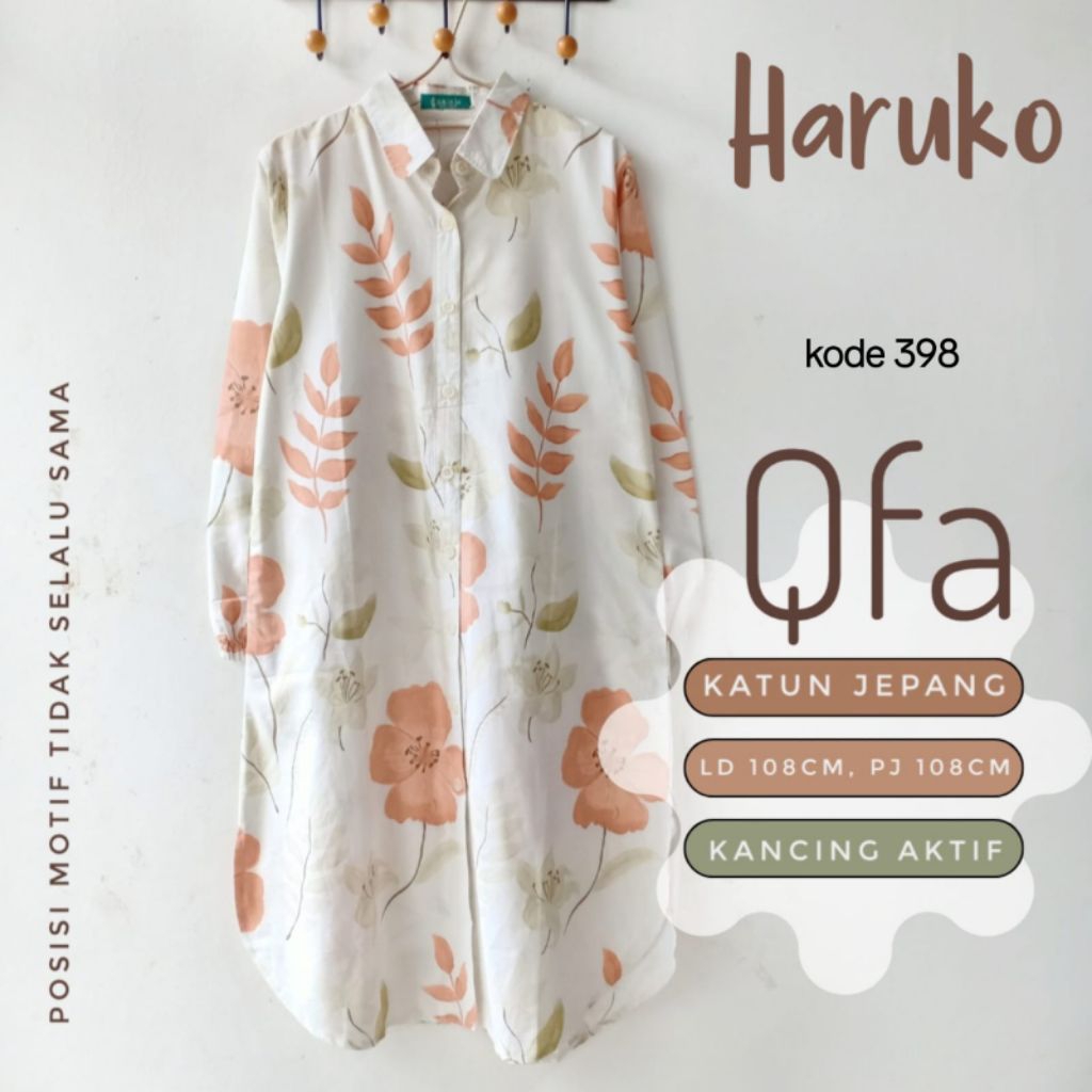 MAUDY DAN  LONG TUNIK BAHAN KATUN JEPANG,TERSDIA SIZE JUMBO