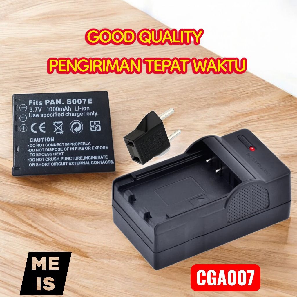 Charger & Baterai Lumix DMC TZ1 TZ2 TZ3 TZ4 TZ5 TZ11 TZ15 TZ50 - Casan Batre Battery