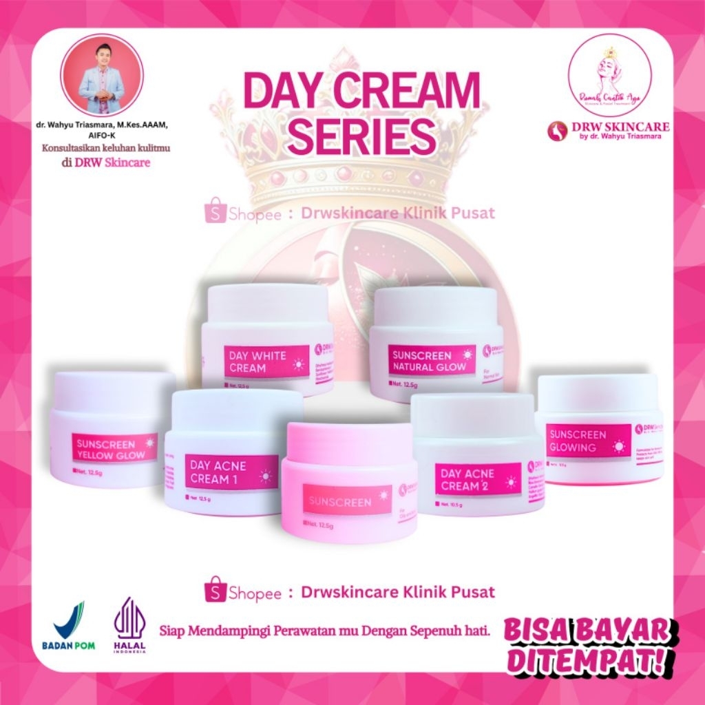 Drw Skincare Day Cream Series Untuk Wajah Normal Flek Jerawat Kusam BPOM [COD OK]