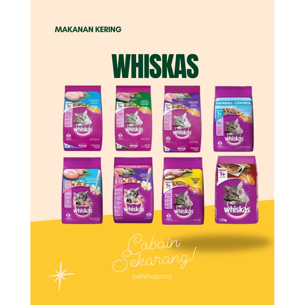 whiskas makanan kering