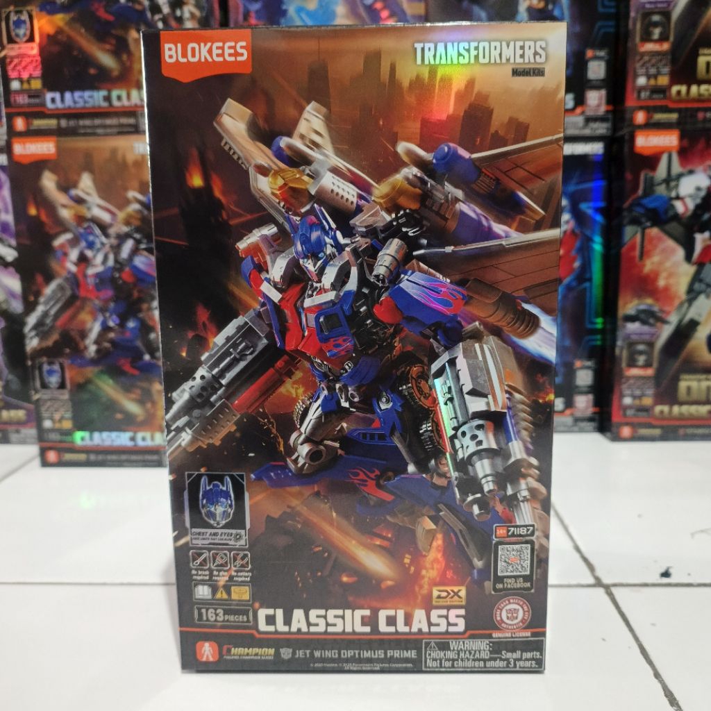 Blokees Figures Jet Wing Optimus Prime Transformers Classic Class 21 Series 71187 Blokees Transforme