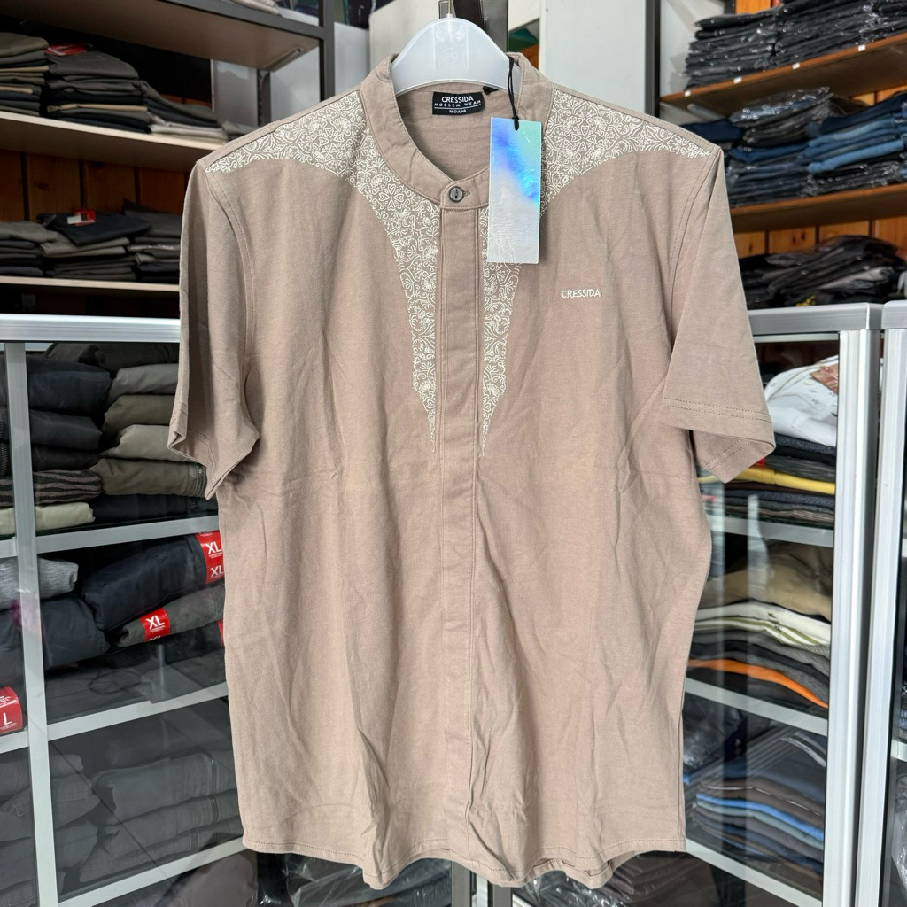 Cressida Koko Bahan Kaos Lengan Pendek | Panjang Reguler & Big Size Pria Original