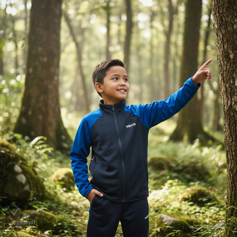 Adidas Jaket Bomber Anak Original Size 130 (8–9 Tahun) Preloved Like New