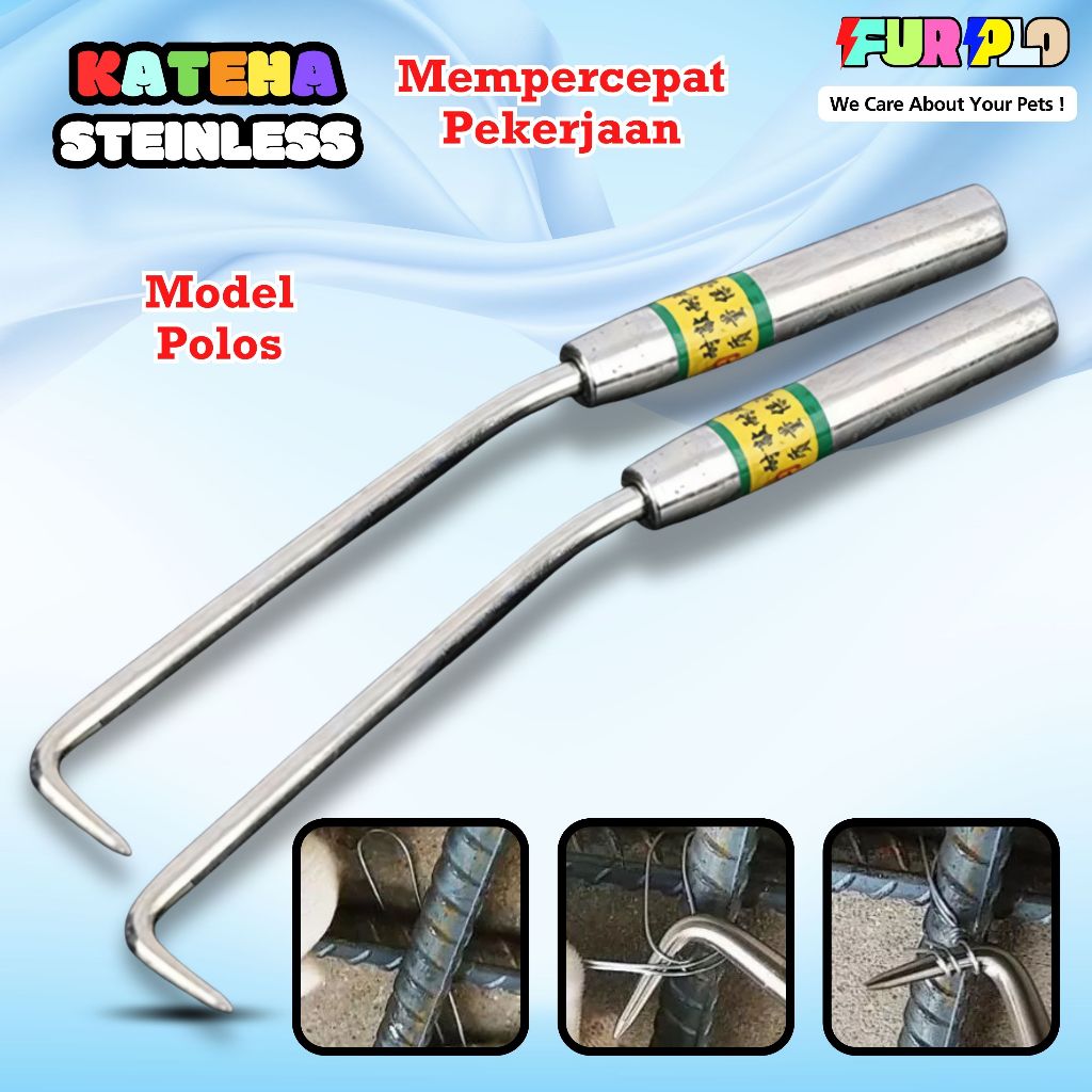 Alat Pengikat Bendrat Kawat Bangunan Besi Beton Kateha Steinless Anti Karat Pengunci Aman FURPLO