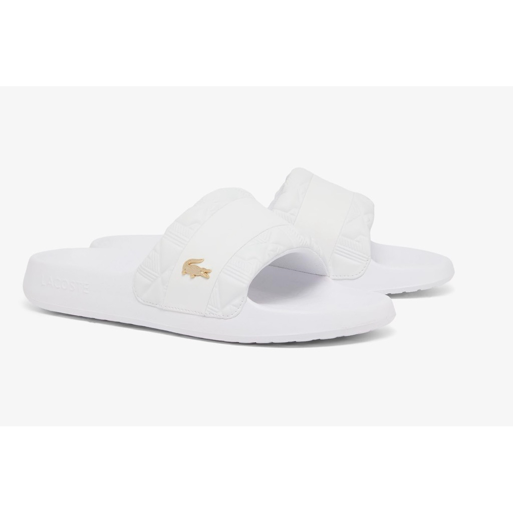 Sandal Lacoste Pria White putih Slop Slide