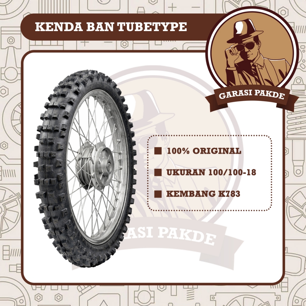 Kenda Ban Tubetype Nontubles K783 Crossover 100/100 Ring 18 - Ban Motor CRF KLX150 Trail Motorcross 