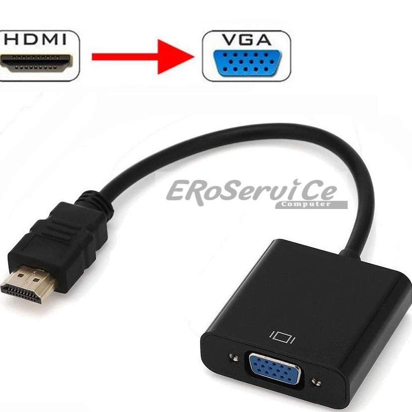 HDMI TO VGA KONVERTER HDMI KE VGA PORT for Laptop PC DVD