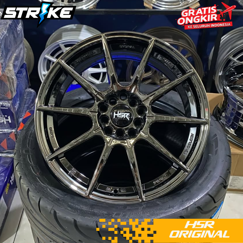 VELG MOBIL RACING RING 17 PCD 5 MOBIL NEW VELOZ INNOVA CRV HRV ALTIS VELG HSR RAIS 2 RING 17 BLACK C