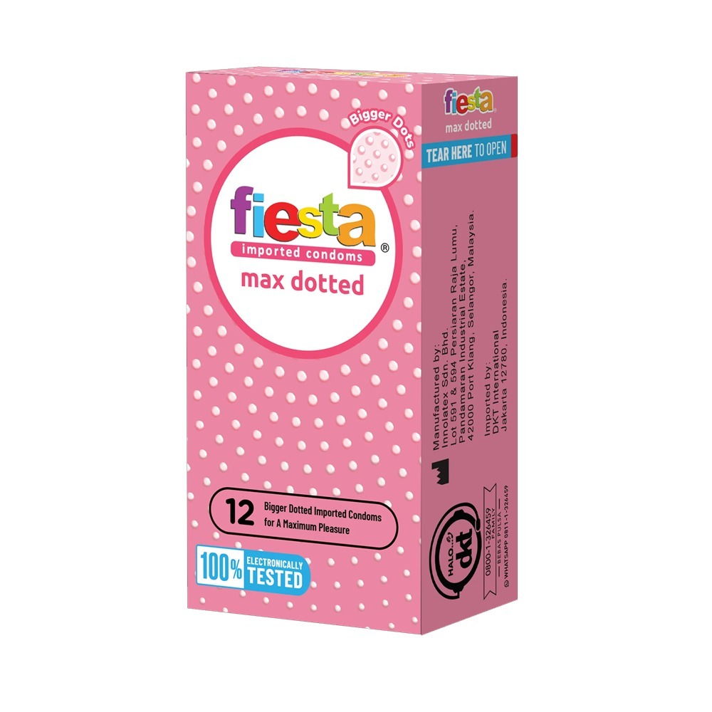 (SDA) Kondom Fiesta Max Dotted Condom Berbintil Bintil Bergerigi