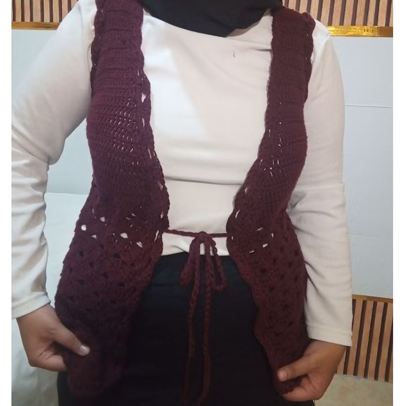 Shell Vest Crochet Handmade