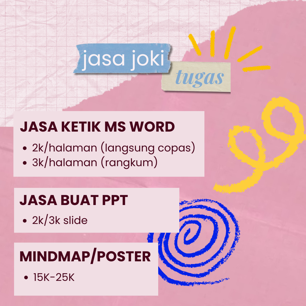JASA KETIK MS WORD | JASA BUAT PPT | MINDMAP | POSTER CANVA