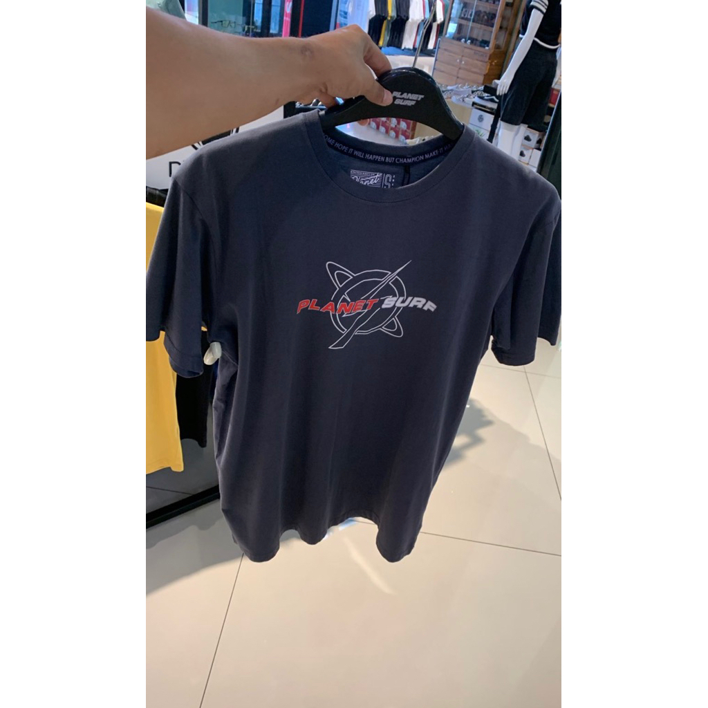 Planet Surf Kaos Lengan Pendek Pria  Planet Surf CHARCOAL