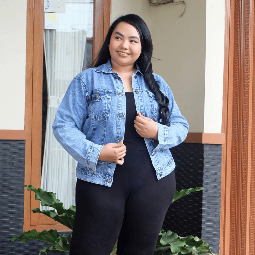 Jumbo Jaket Jeans Wanita LD 140 Bajubunda