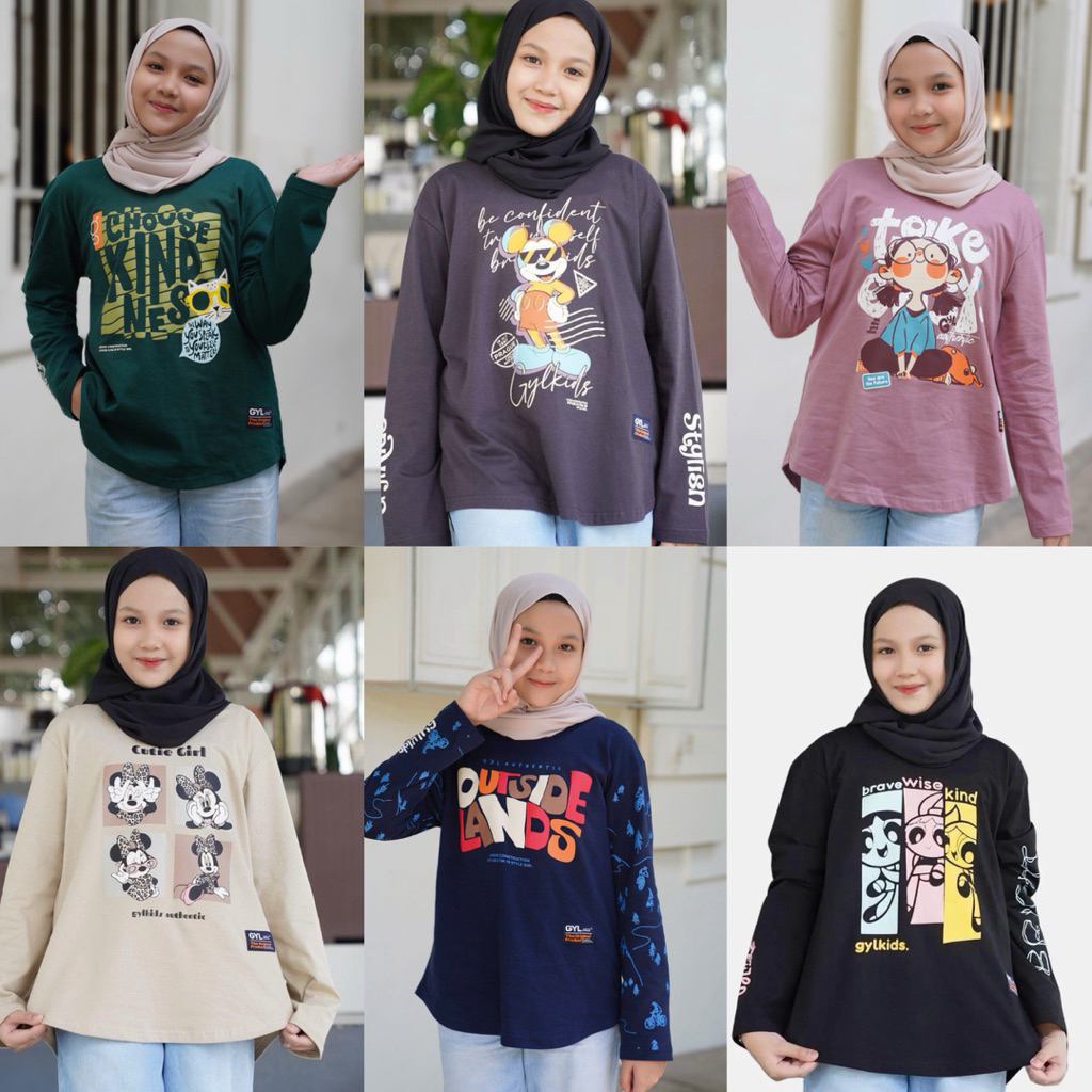 KAOS ATASAN OVALE GYL KIDS/ KAOS ANAK / kaos gyl kids