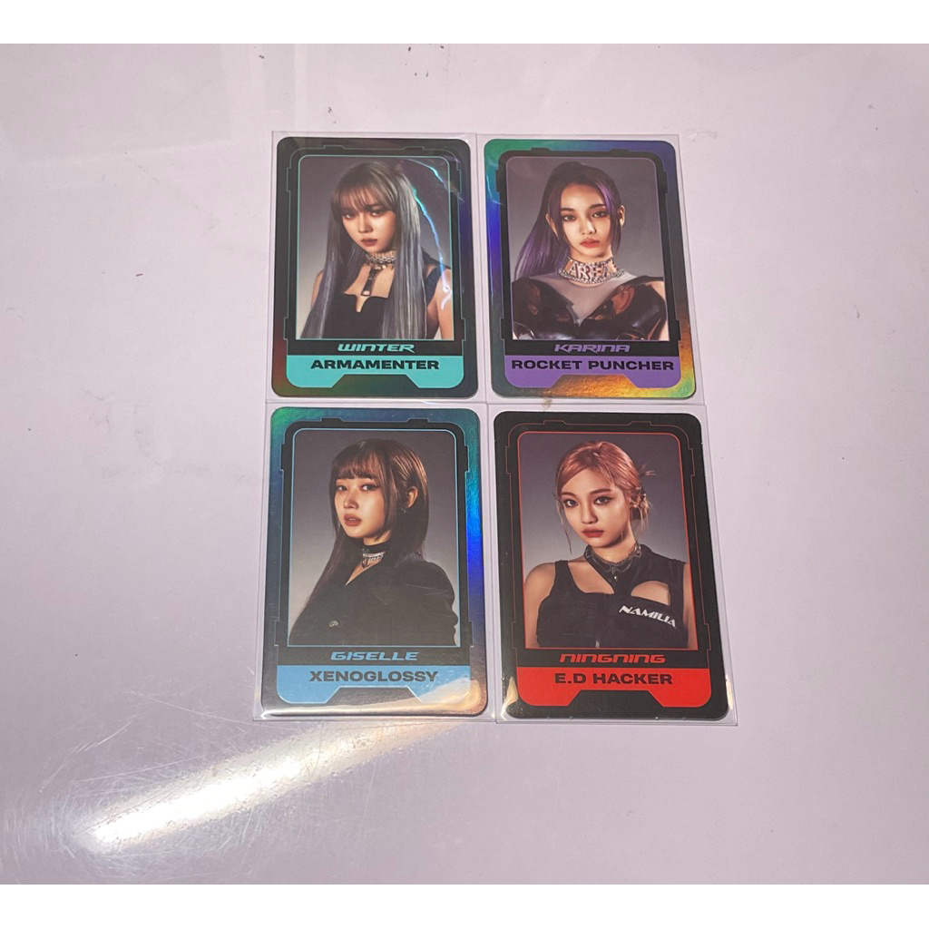 photocard official aespa girls character card karina winter giselle ningning konsep kwangya