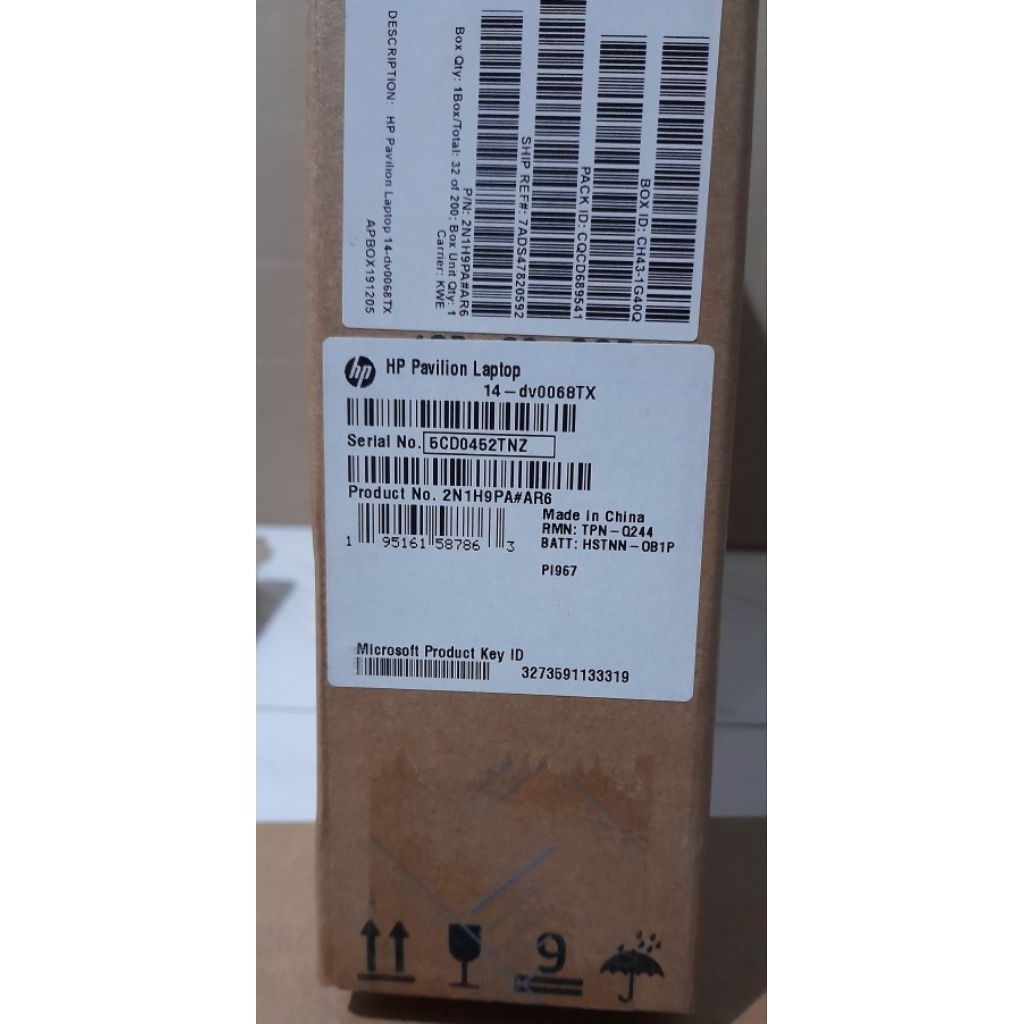 Kardus Laptop Hp Pavilion 14-dv0068TX  Original