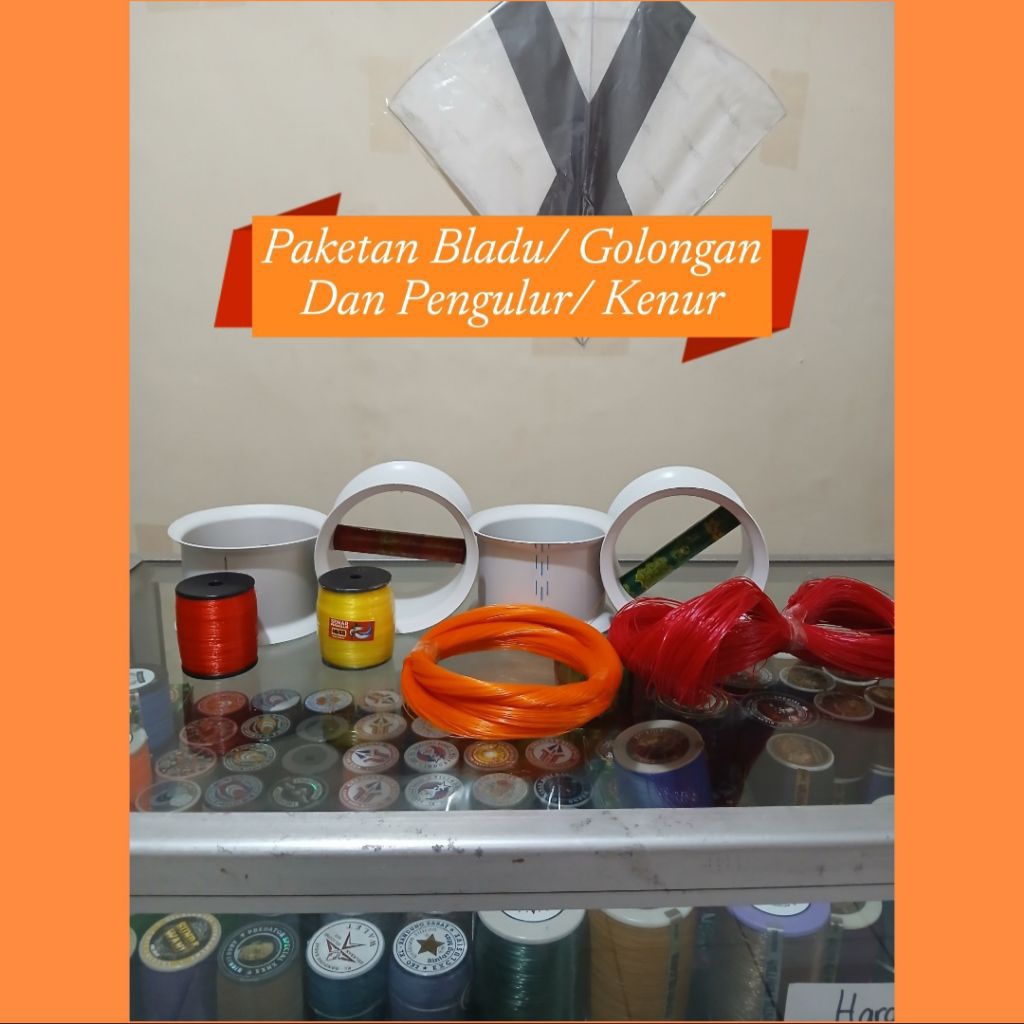 Paketan Bladu / Golongan 4 Inch Dan pengulur / Kenur / Senar Layangan