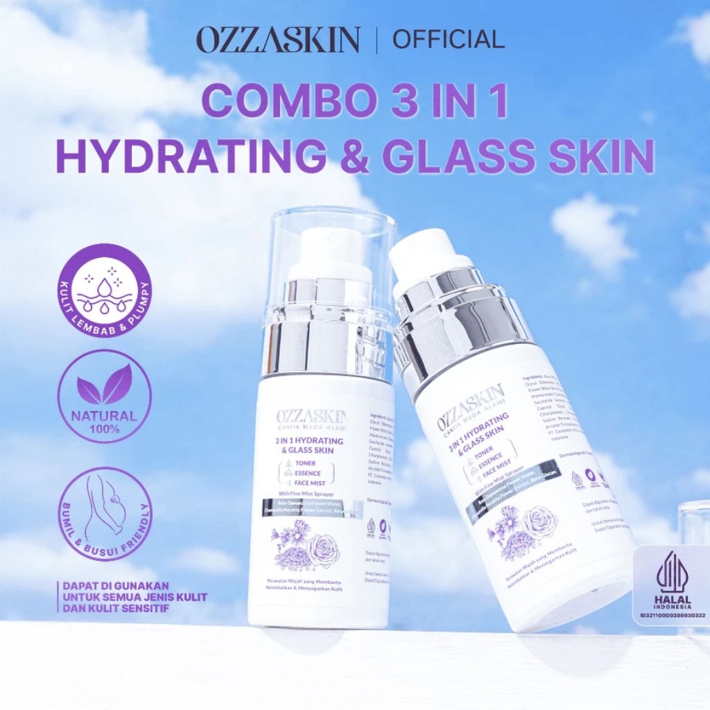 Ozzaskin 3in1 Hydrating & Glass Skincare Toner