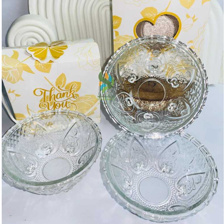 Mangkok Kaca Beling Mangkok Kaki RB-100 Mangkuk Sambal Mangkuk Kaki Wayang Mangkuk Sayur Bowl Mini