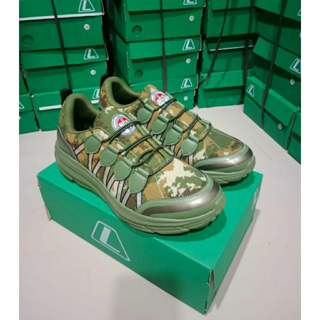 sepatu olahraga sage green TNI# loreng sage green