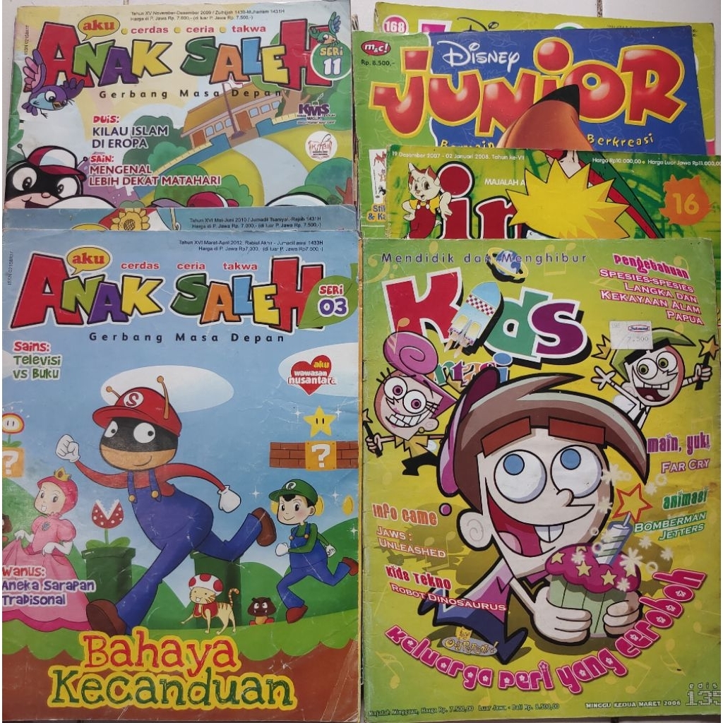 MAJALAH ANAK SAEH.KIDS.INO.JUNIOR CAMPUR JUDUL BEKAS ORIGINAL