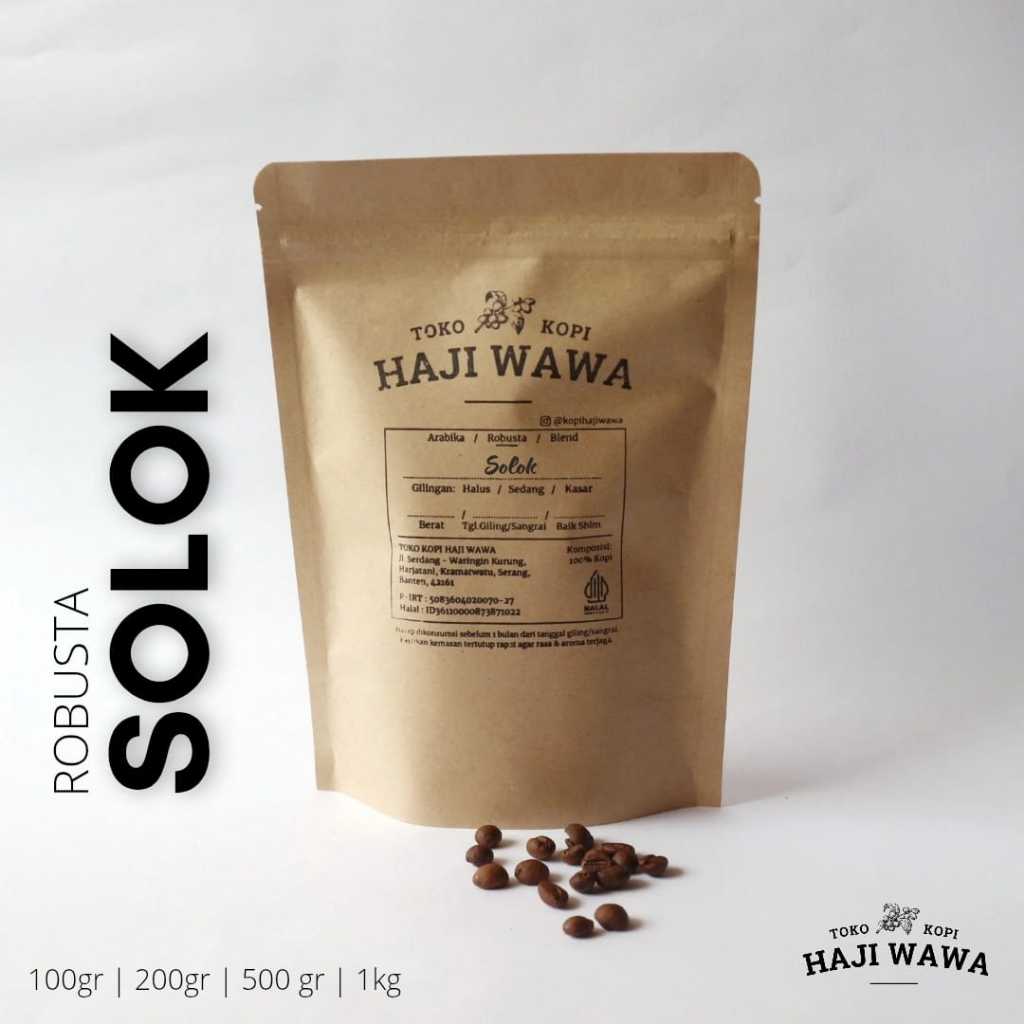ROBUSTA SOLOK - Toko Kopi Haji Wawa - Kopi Bubuk, Biji Kopi, Coffee Beans, Robusta