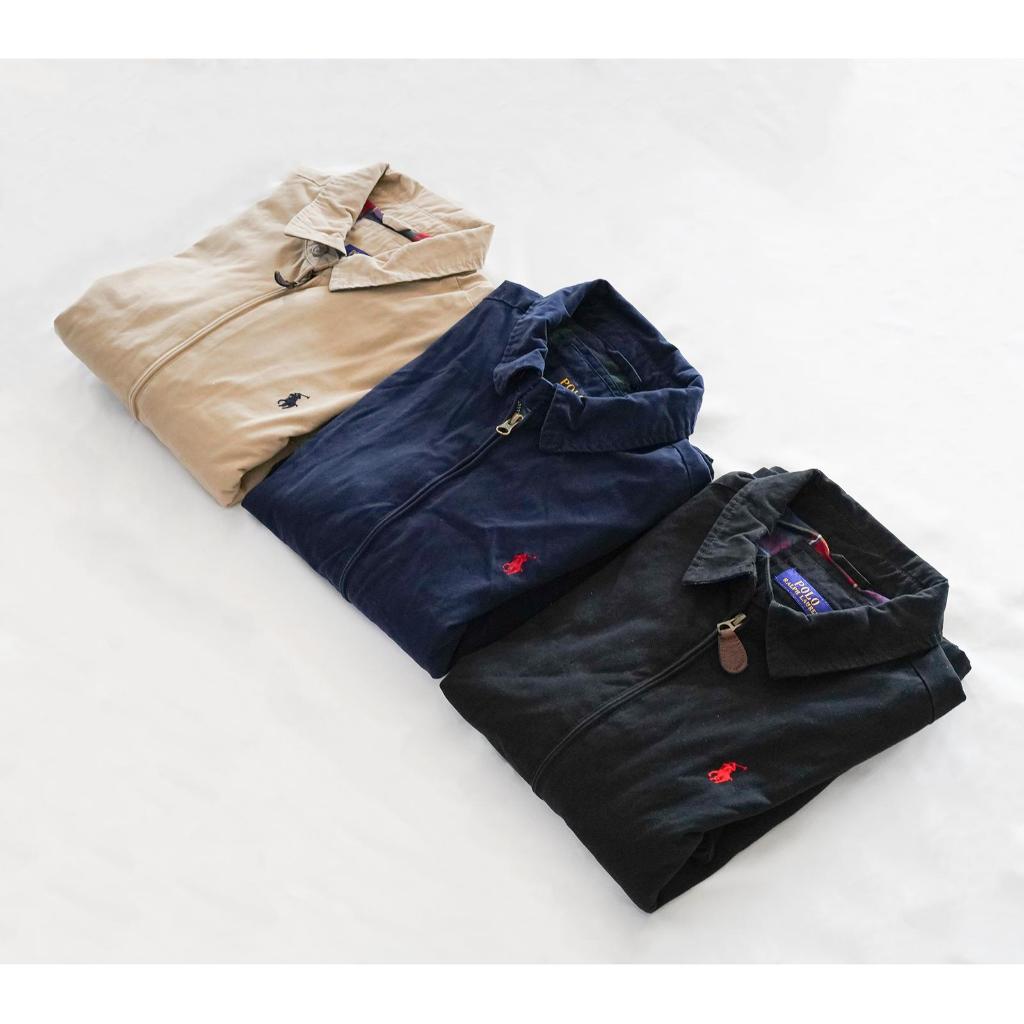 polo style jaket pria katun cotton flanel hitam coklat