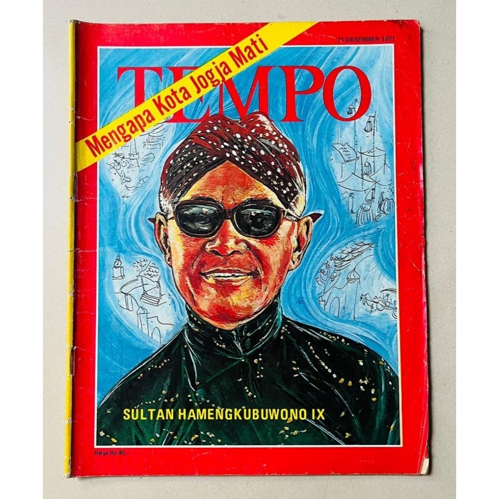Majalah Tempo 11 Desember 1971 : Tentang Jogja - Cover Sri Sultan Hamengkubuwono IX