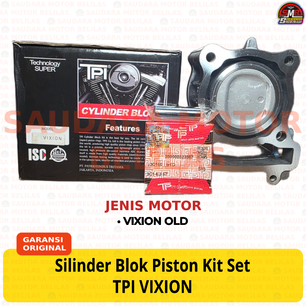 Silinder Blok Piston Kit Set TPI VIXION OLD Cylinder Block Boring Seher 100% ASLI ORIGINAL