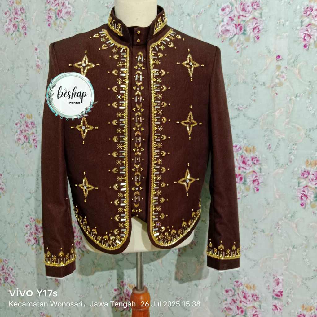beskap pengantin/beskap mahogany /beskap jawa/beskap hewes