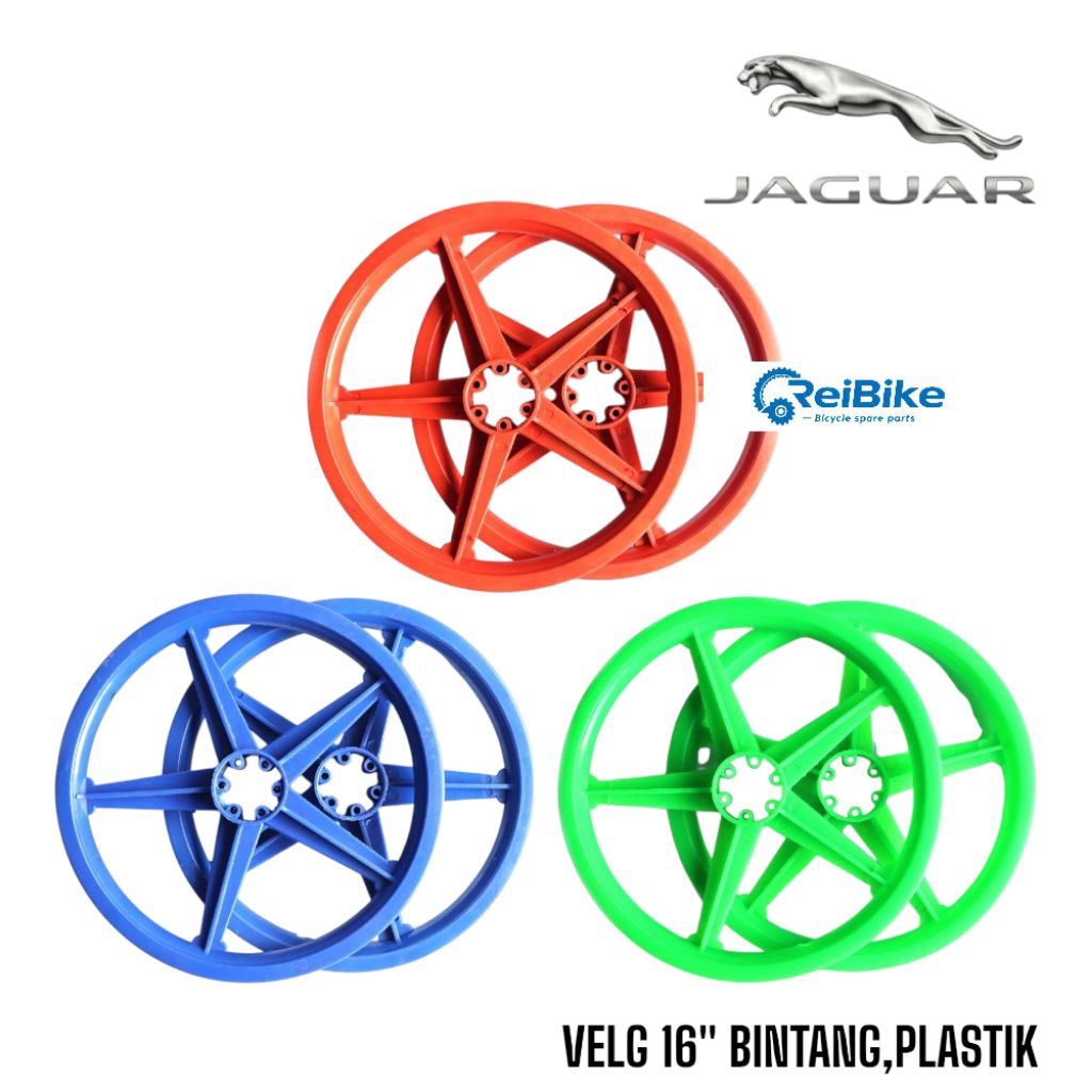 wheelset Velg 16 bintang racing BMX komplit jaguar