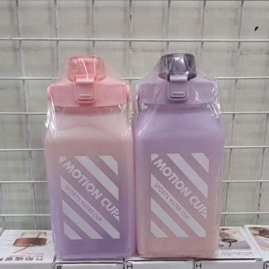 BOTOL MINUM GRADASI KOTAK / BOTOL VIRAL KOTAK / BOTOL MINUM 2 L / TUMBLER 2 LITER